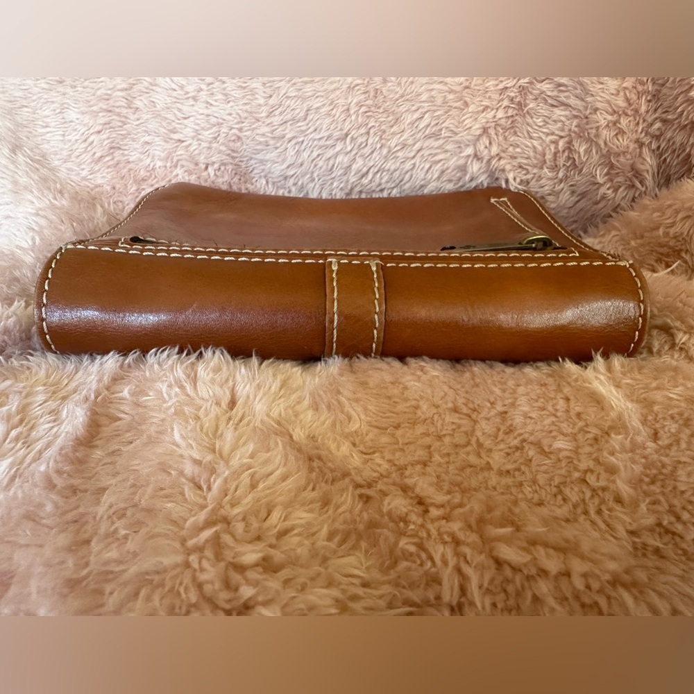 Patricia Nash “Torri” Crossbody Bag 👜 Cognac Leather — Missing Strap - Picture 5 of 15